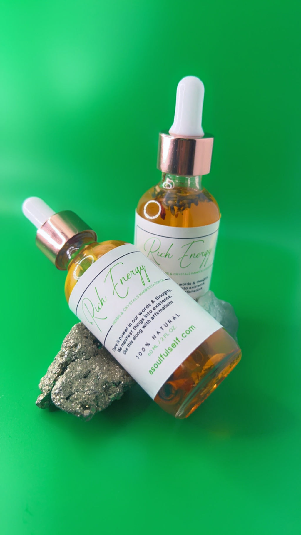 Rich Energy Herbs & Crystals Manifestation Oil