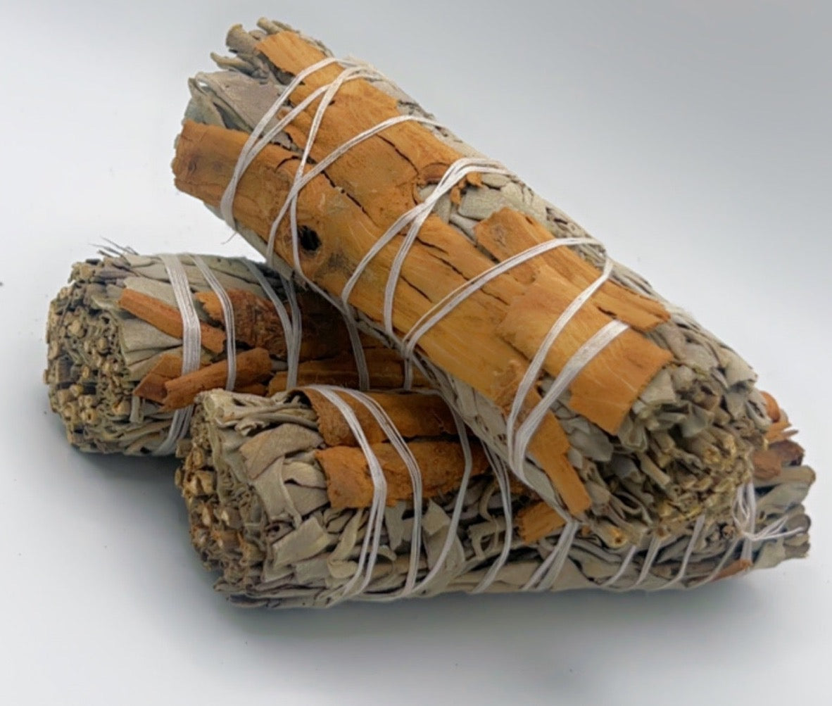 White Sage & Cinnamon Smudge Wand
